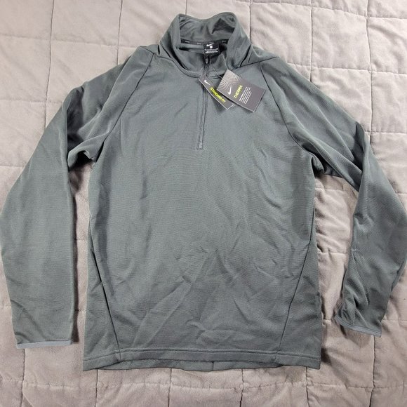 Nike Mens Small Black 1/4 Zip Pullover Long Sleeve Casual Outdoors Training - Picture 1 of 9